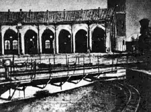 Веерное депо станции Лунинец в начале 20-го века