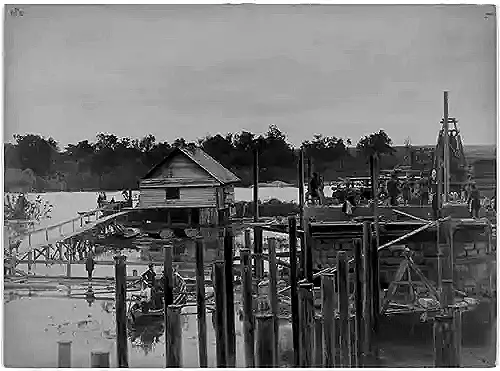 Укладка рельсового пути в пойме реки Припяти