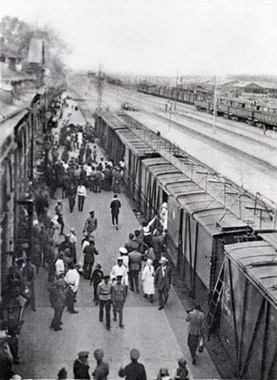 Станция Лунинец в 1935 году